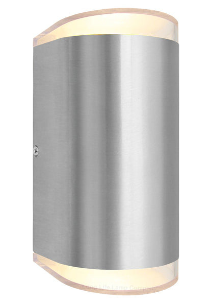 Modern 6W LED Double Outdoor Wall Light Stainless Steel Warm White ZLC320WW