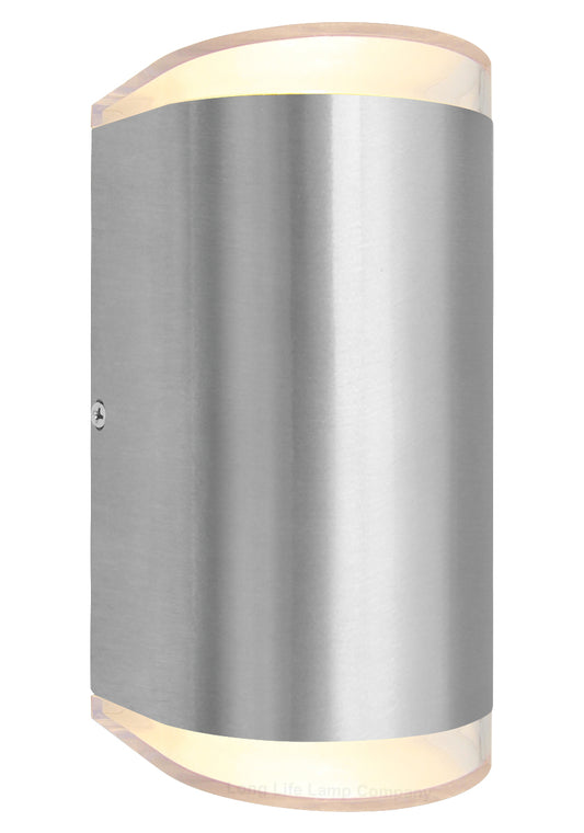 Modern 6W LED Double Outdoor Wall Light Stainless Steel Warm White ZLC320WW