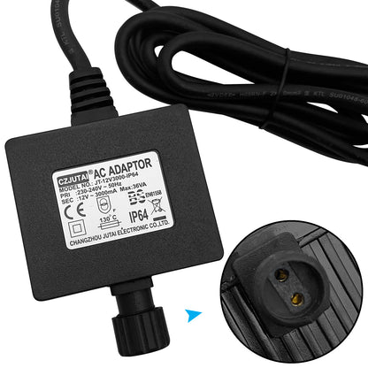 12v LED Driver with wire 10m, 20m 25m Garden Transformer outdoor DC - Energy Light Bulbs - Free delivery on all orders