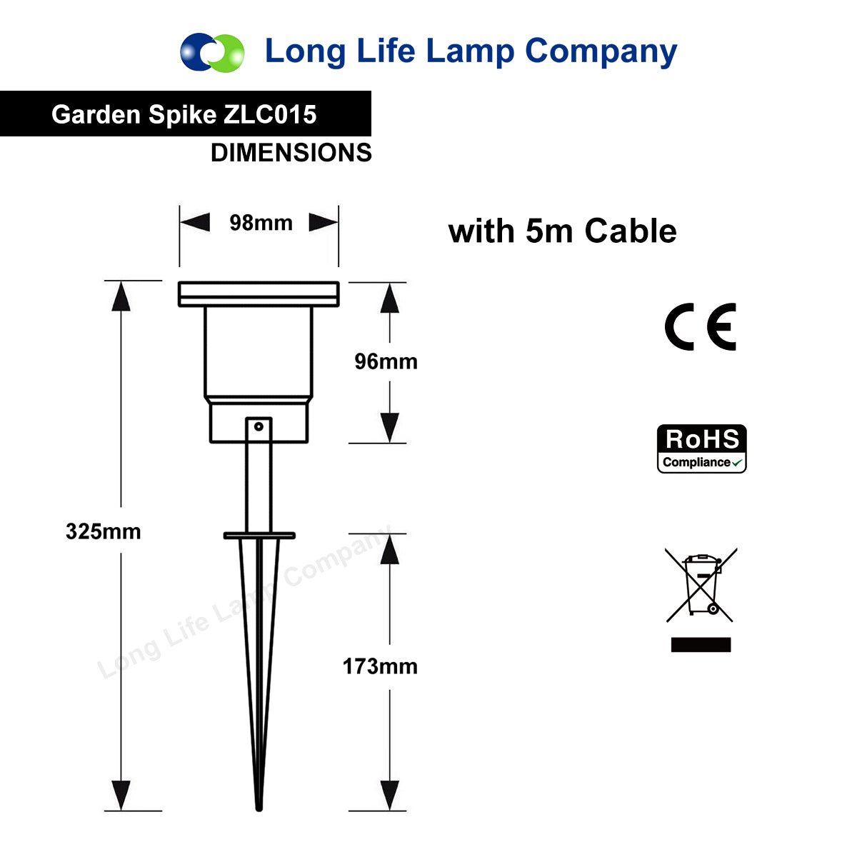 12V Outdoor Garden Spike Ground Outdoor Light MR16 ZLC015 - Energy Light Bulbs - Free delivery on all orders