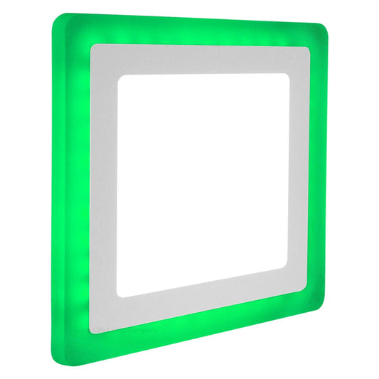 12w + 4w LED Square Recessed Ceiling Panel Light with Dual Colour Cool White / Green - Energy Light Bulbs - Free delivery on all orders