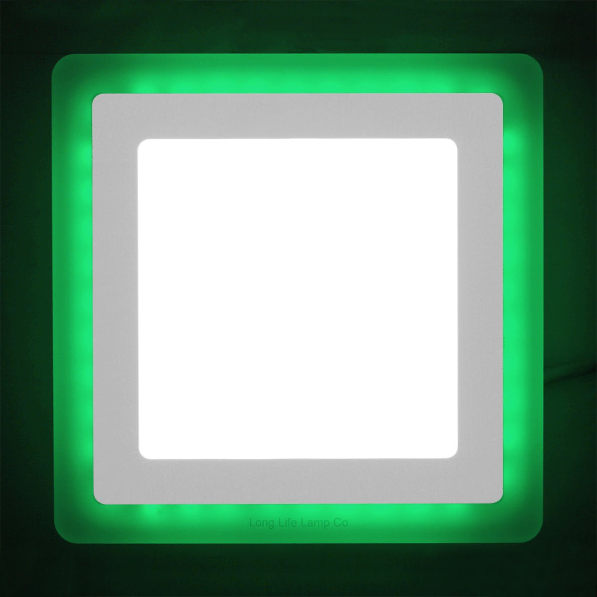 12w + 4w LED Square Recessed Ceiling Panel Light with Dual Colour Cool White / Green - Energy Light Bulbs - Free delivery on all orders