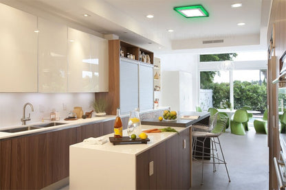 12w + 4w LED Square Recessed Ceiling Panel Light with Dual Colour Cool White / Green - Energy Light Bulbs - Free delivery on all orders