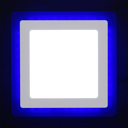 12w + 4w Square Recessed LED Ceiling Panel Light Dual Colour Cool White/Blue - Energy Light Bulbs - Free delivery on all orders