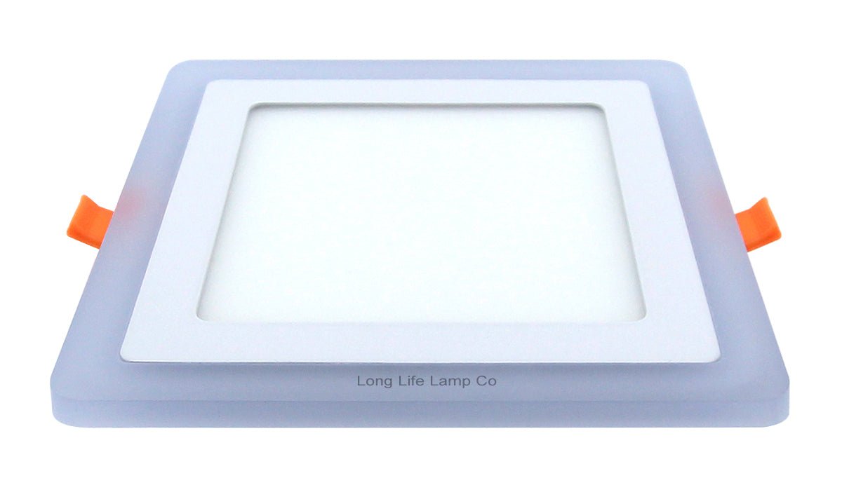 12w + 4w Square Recessed LED Ceiling Panel Light Dual Colour Cool White/Red - Energy Light Bulbs - Free delivery on all orders