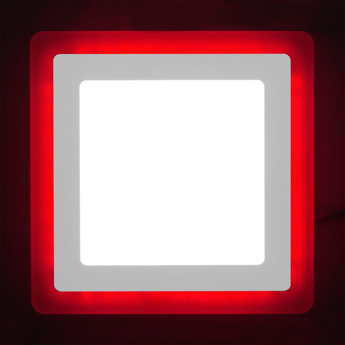 12w + 4w Square Recessed LED Ceiling Panel Light Dual Colour Cool White/Red - Energy Light Bulbs - Free delivery on all orders
