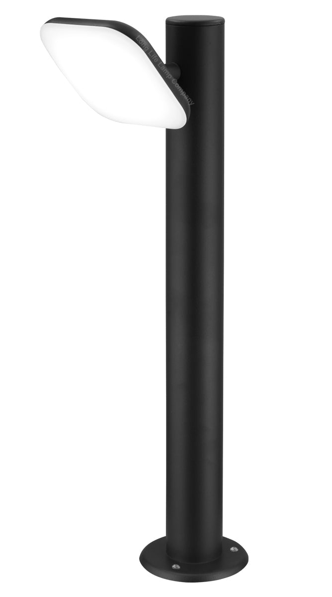 12W LED Bollard Outdoor Garden Light Stainless Steel Black Finish Cool White - Energy Light Bulbs - Free delivery on all orders