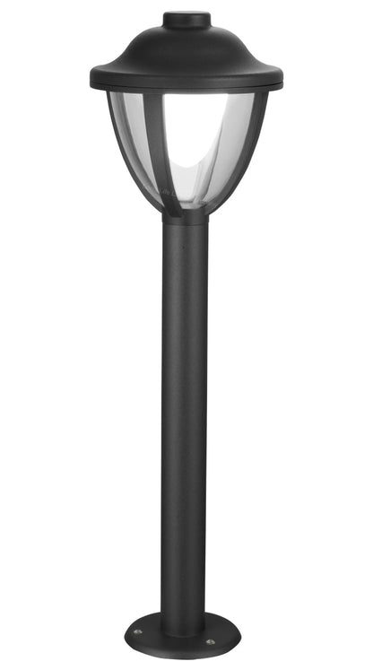 12W LED Bollard Outdoor Garden Light Stainless Steel Black Finish Cool White - Energy Light Bulbs - Free delivery on all orders