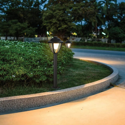 12W LED Bollard Outdoor Garden Light Stainless Steel Black Finish Warm White - Energy Light Bulbs - Free delivery on all orders