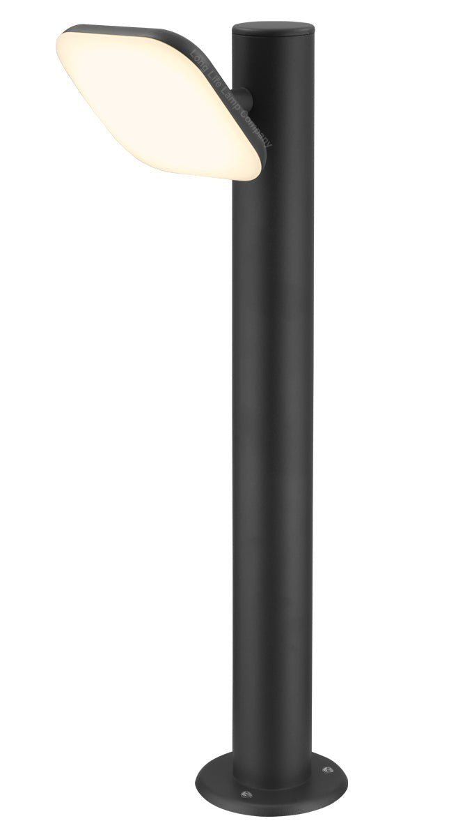12W LED Bollard Outdoor Garden Light Stainless Steel Black Finish Warm White - Energy Light Bulbs - Free delivery on all orders