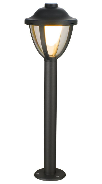 12W LED Bollard Outdoor Garden Light Stainless Steel Black Finish Warm White - Energy Light Bulbs - Free delivery on all orders
