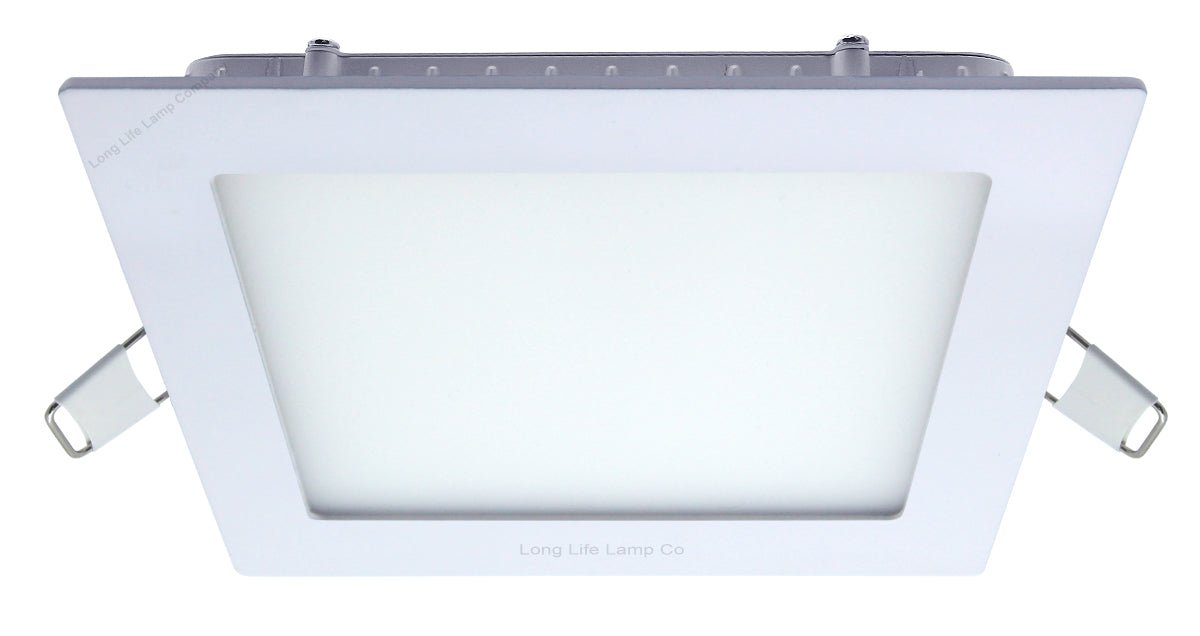 12w LED Square Recessed Ceiling Panel Cool White 6500K - Energy Light Bulbs - Free delivery on all orders