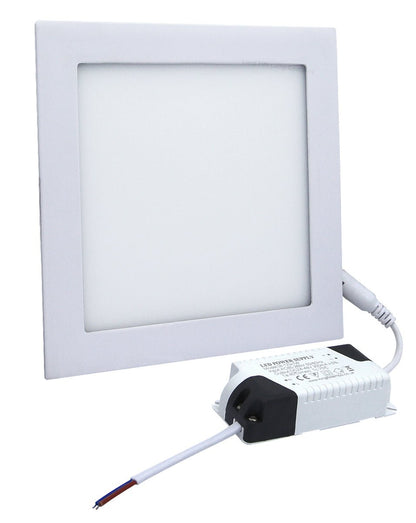 12w LED Square Recessed Ceiling Panel Cool White 6500K - Energy Light Bulbs - Free delivery on all orders
