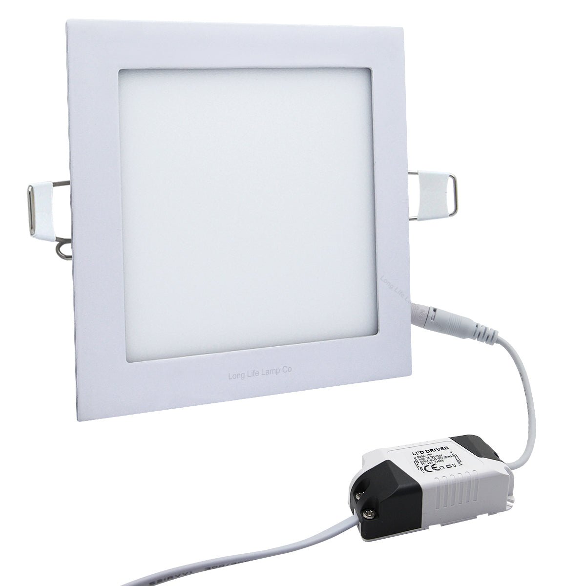 12w LED Square Recessed Ceiling Panel Cool White 6500K - Energy Light Bulbs - Free delivery on all orders