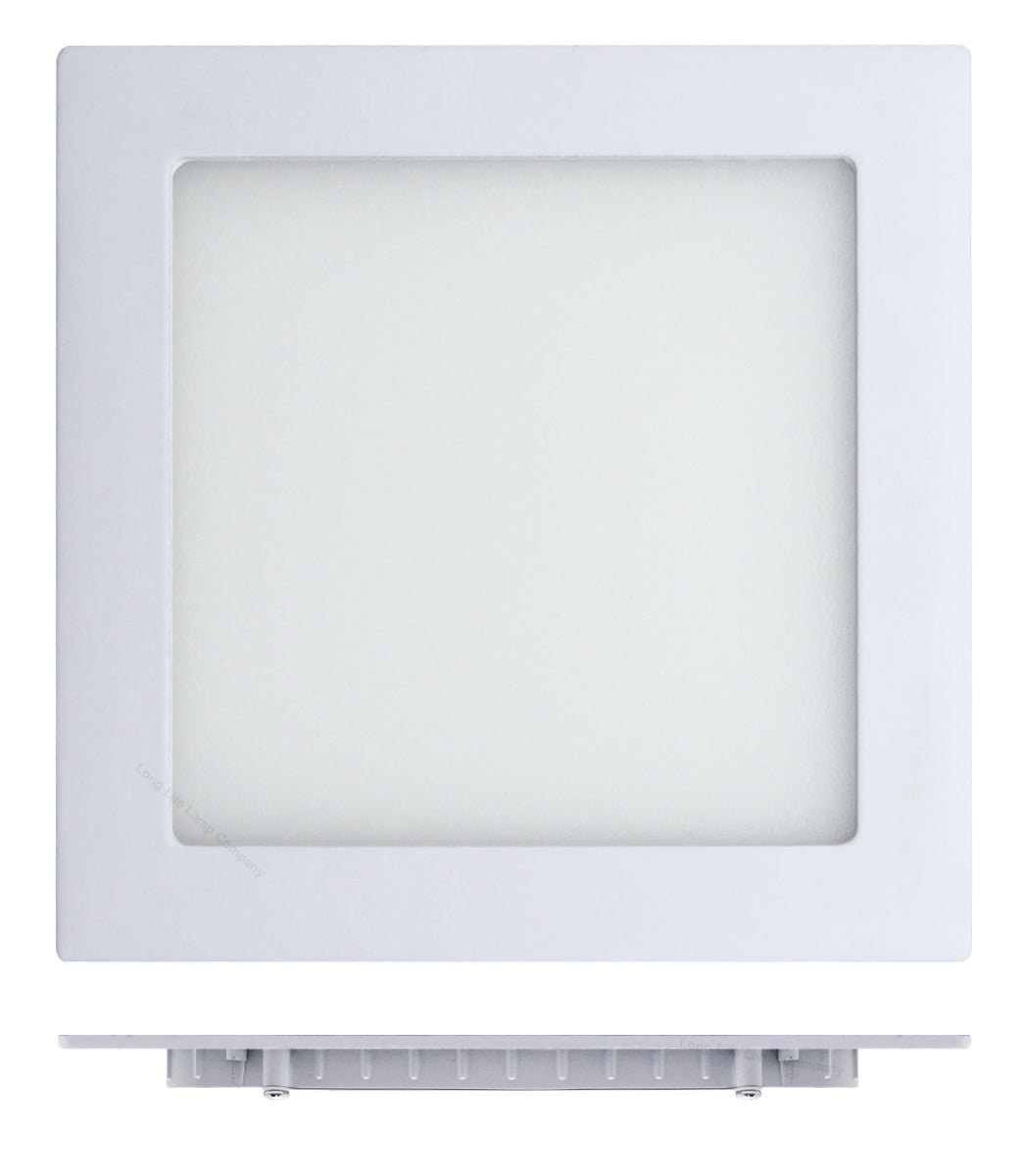 12w LED Square Recessed Ceiling Panel Cool White 6500K - Energy Light Bulbs - Free delivery on all orders