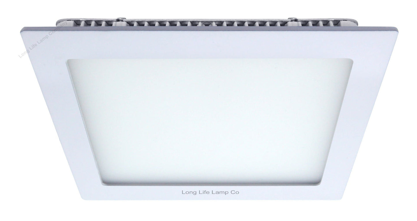12w LED Square Recessed Ceiling Panel Warm White 3000K - Energy Light Bulbs - Free delivery on all orders
