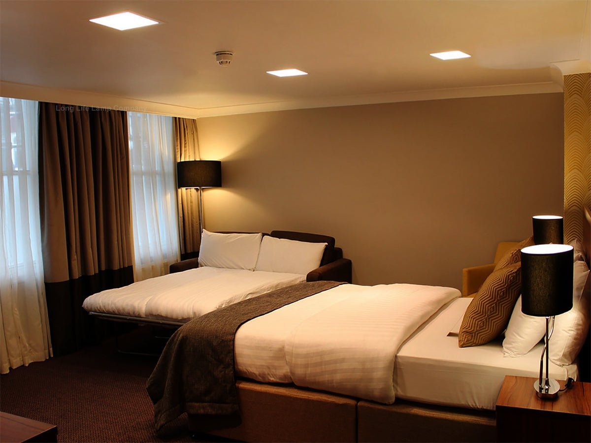 12w LED Square Recessed Ceiling Panel Warm White 3000K - Energy Light Bulbs - Free delivery on all orders