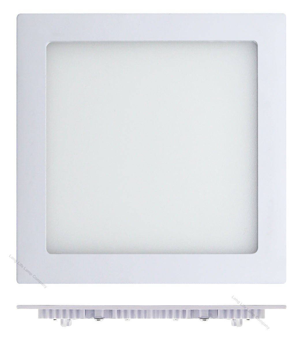 12w LED Square Recessed Ceiling Panel Warm White 3000K - Energy Light Bulbs - Free delivery on all orders