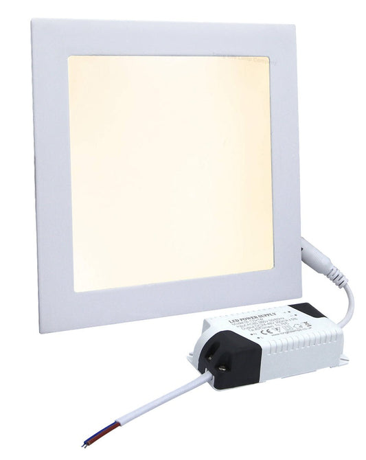 12w LED Square Recessed Ceiling Panel Warm White 3000K - Energy Light Bulbs - Free delivery on all orders