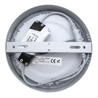 12w LED White Body Round Surface Mount Ceiling Panel Cool White - Energy Light Bulbs - Free delivery on all orders