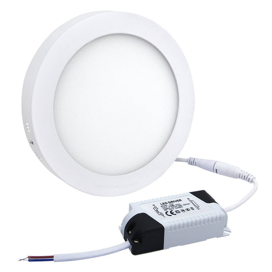 12w LED White Body Round Surface Mount Ceiling Panel Cool White - Energy Light Bulbs - Free delivery on all orders