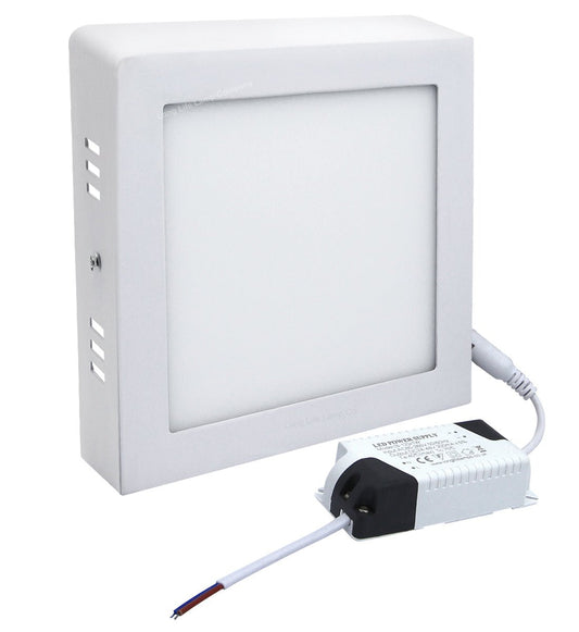 12w LED White Body Square Surface Mount Ceiling Panel Cool White - Energy Light Bulbs - Free delivery on all orders