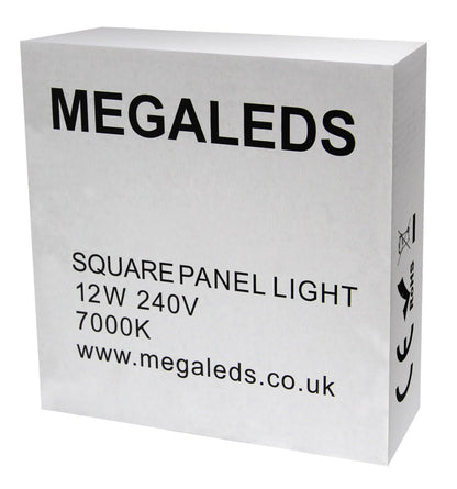 12w LED White Body Square Surface Mount Ceiling Panel Cool White - Energy Light Bulbs - Free delivery on all orders