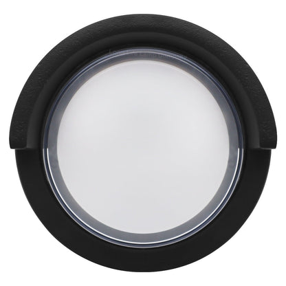 12W Outdoor Modern Round Black LED Wall Light Opal Diffuser 6500K - Energy Light Bulbs - Free delivery on all orders
