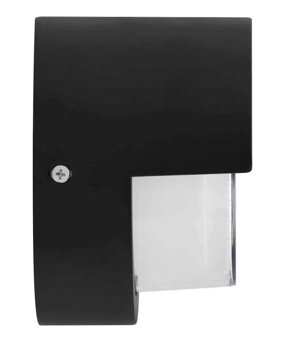 12W Outdoor Modern Round Black LED Wall Light Opal Diffuser 6500K - Energy Light Bulbs - Free delivery on all orders