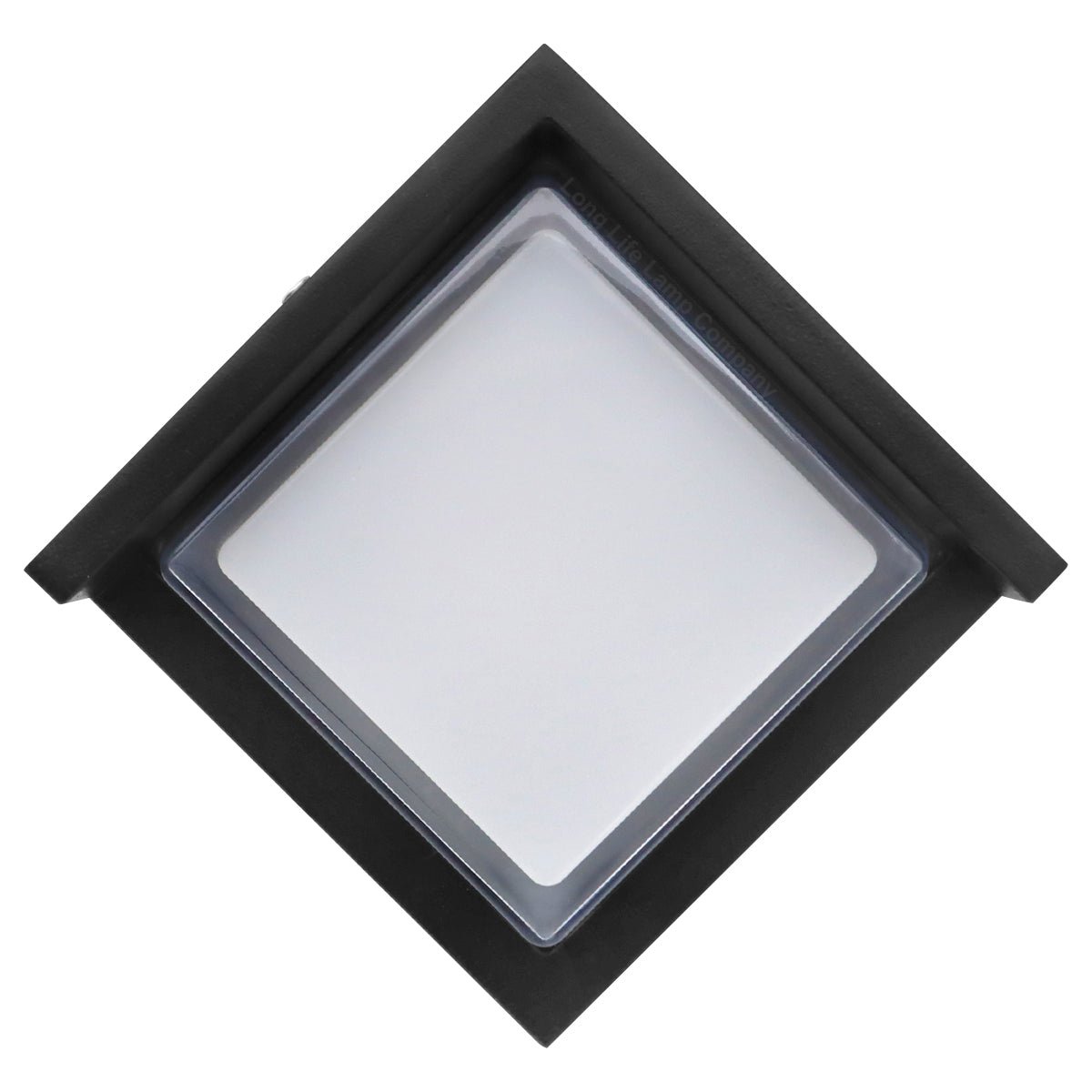 12W Outdoor Modern Square Black LED Wall Light Opal Diffuser 3000K - Energy Light Bulbs - Free delivery on all orders