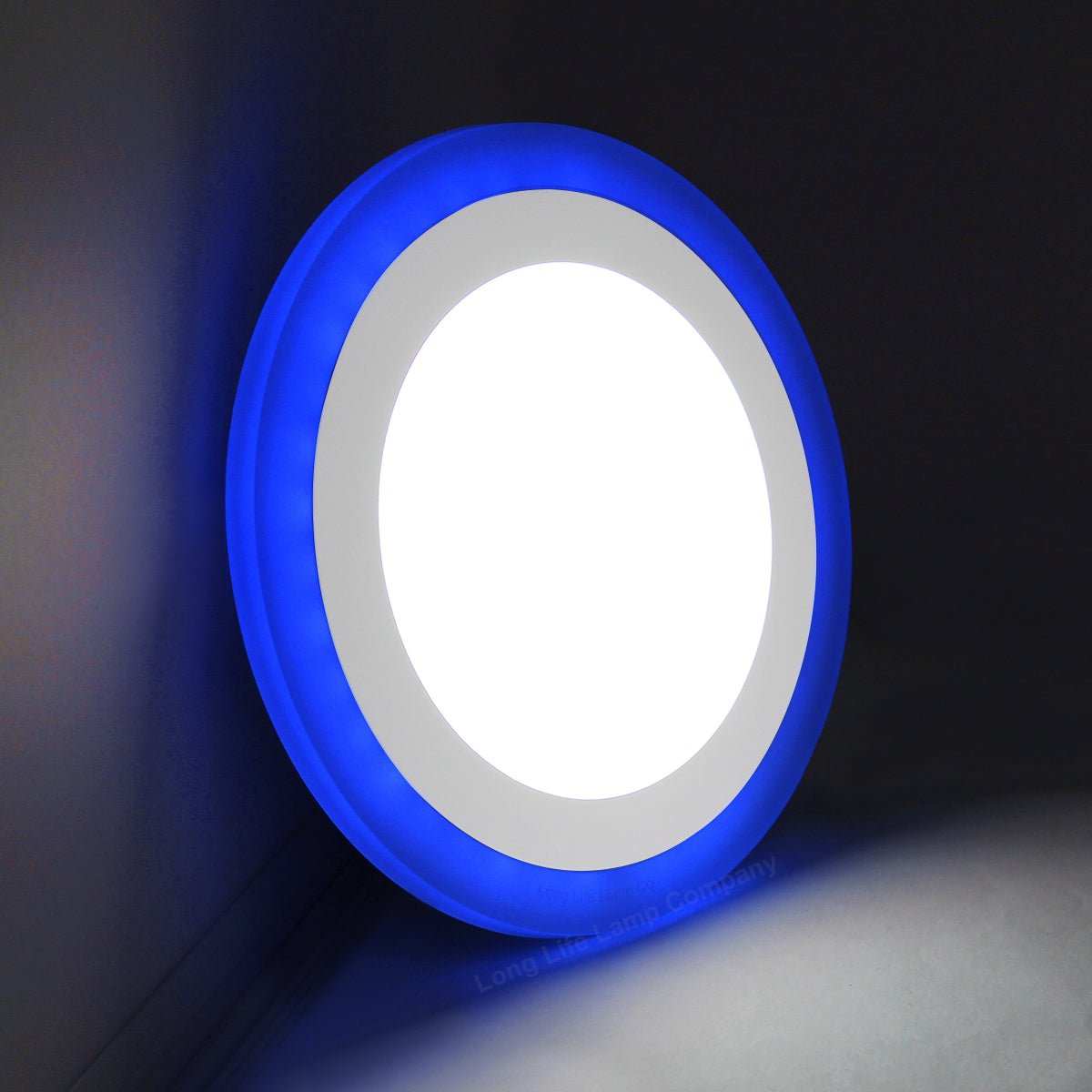 12w Round Recessed LED Ceiling Panel Light Dual Colour Cool White Blue Ring - Energy Light Bulbs - Free delivery on all orders