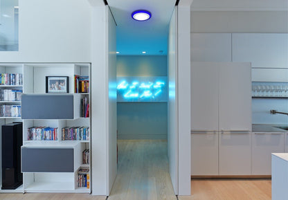 12w Round Recessed LED Ceiling Panel Light Dual Colour Cool White Blue Ring - Energy Light Bulbs - Free delivery on all orders
