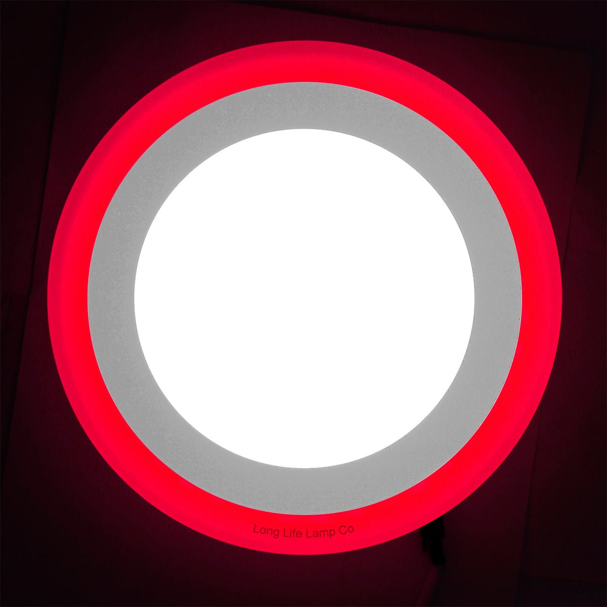 12w Round Recessed LED Ceiling Panel Light Dual Colour Cool White Red Ring - Energy Light Bulbs - Free delivery on all orders