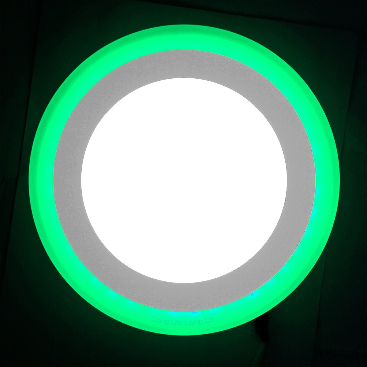 12w Round Recessed LED Ceiling Panel Light Dual Colour Cool White/Green Ring - Energy Light Bulbs - Free delivery on all orders