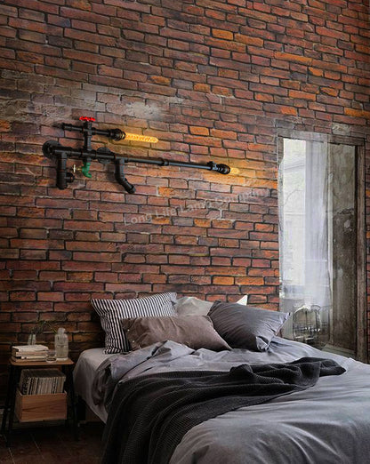 Steampunk Rifle Wall Light E27 LED 60W Industrial with 2w T30 & 4w T45