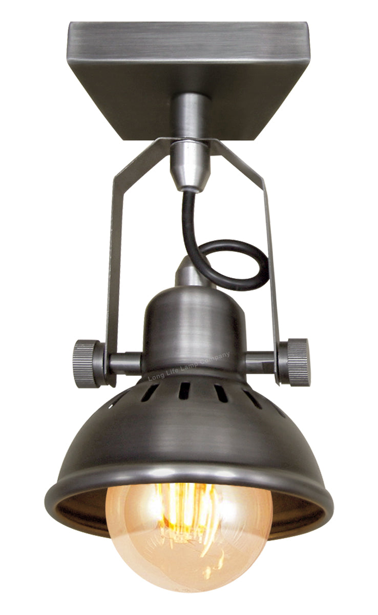 Vintage Ceiling Stainless Steel Pewter Finish Adjustable Swivel Spot Light