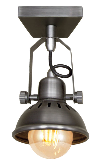 Vintage Ceiling Stainless Steel Pewter Finish Adjustable Swivel Spot Light