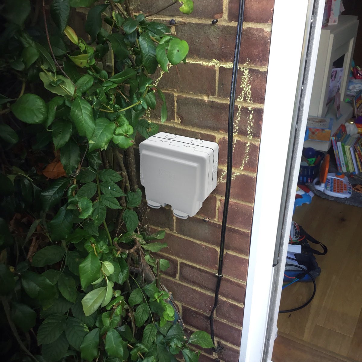 13A 2 Gang Weatherproof Double Outdoor RCD Switched DP Socket IP66 Grey - Energy Light Bulbs - Free delivery on all orders