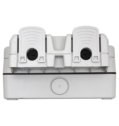 13A 2 Gang Weatherproof Double Outdoor RCD Switched DP Socket IP66 Grey - Energy Light Bulbs - Free delivery on all orders