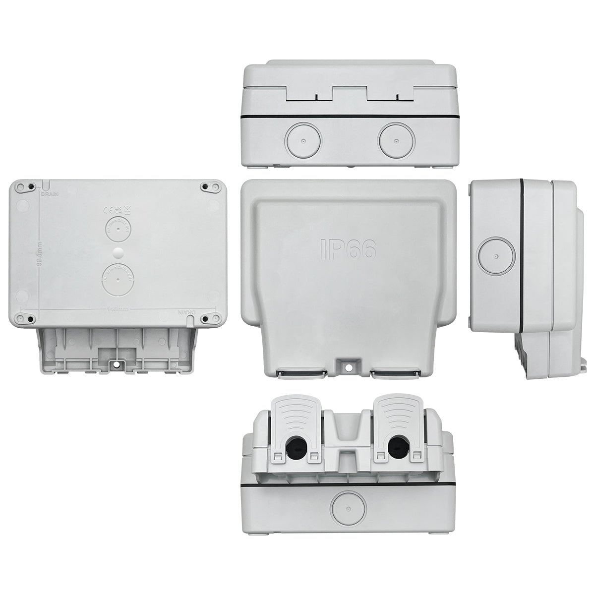 13A 2 Gang Weatherproof Double Outdoor Switched DP Socket IP66 - Energy Light Bulbs - Free delivery on all orders