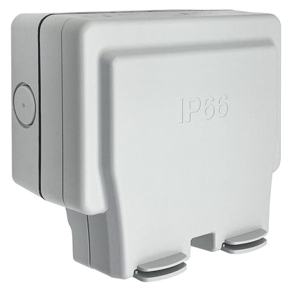 13A 2 Gang Weatherproof Double Outdoor Switched DP Socket IP66 - Energy Light Bulbs - Free delivery on all orders