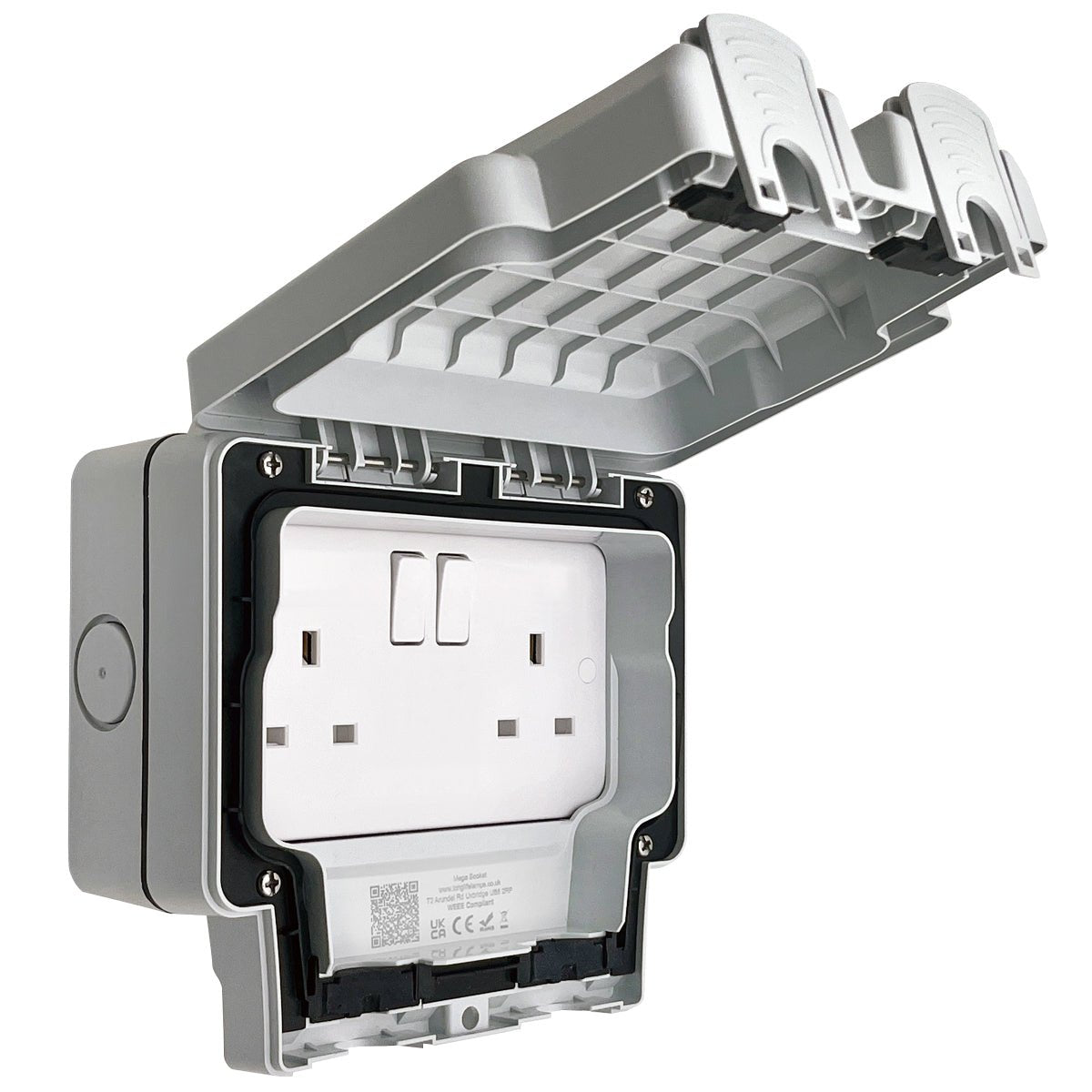 13A 2 Gang Weatherproof Double Outdoor Switched DP Socket IP66 - Energy Light Bulbs - Free delivery on all orders