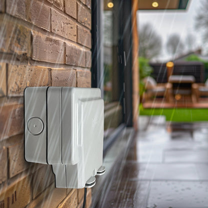 13A 2 Gang Weatherproof Double Outdoor Switched DP Socket IP66 - Energy Light Bulbs - Free delivery on all orders
