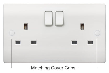 13A Double Switch Plug Socket 2 Gang Wall Outlet 2 Pack or 5 Pack - Energy Light Bulbs - Free delivery on all orders