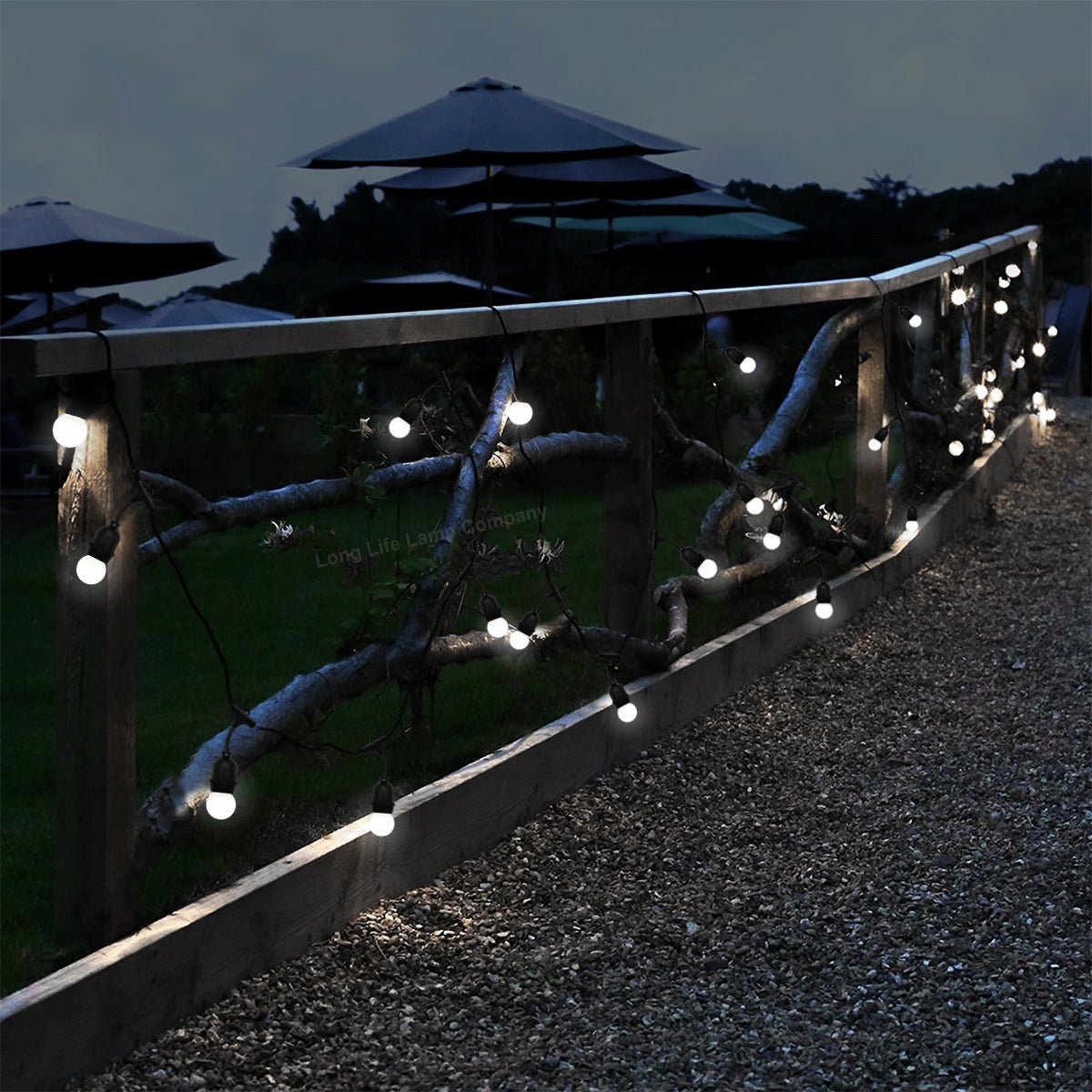 15 Metre Outdoor String Light Bulb Holders 30 Lamp Weatherproof Festoon Light - Energy Light Bulbs - Free delivery on all orders