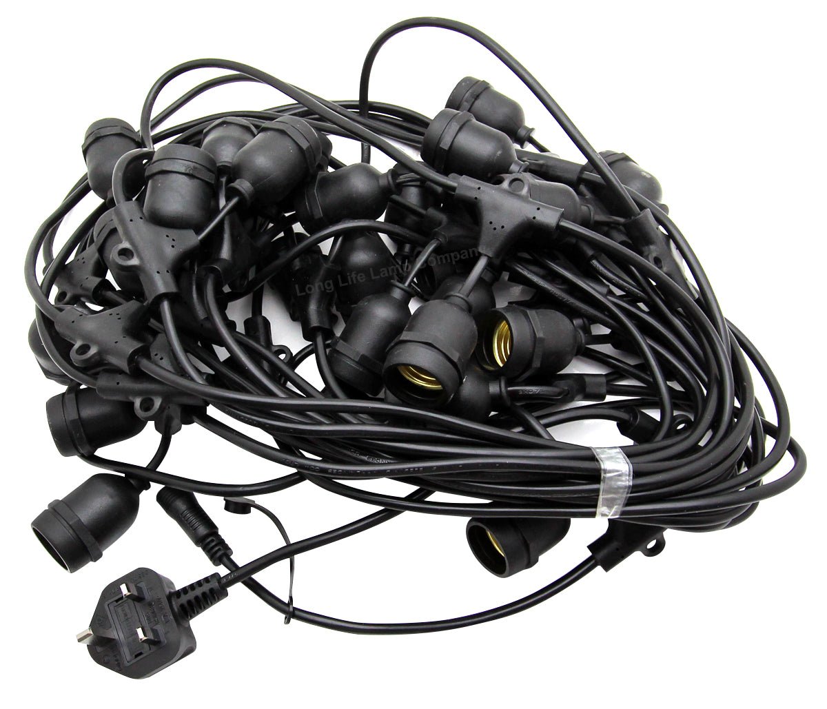 15 Metre Outdoor String Light Bulb Holders 30 Lamp Weatherproof Festoon Light - Energy Light Bulbs - Free delivery on all orders