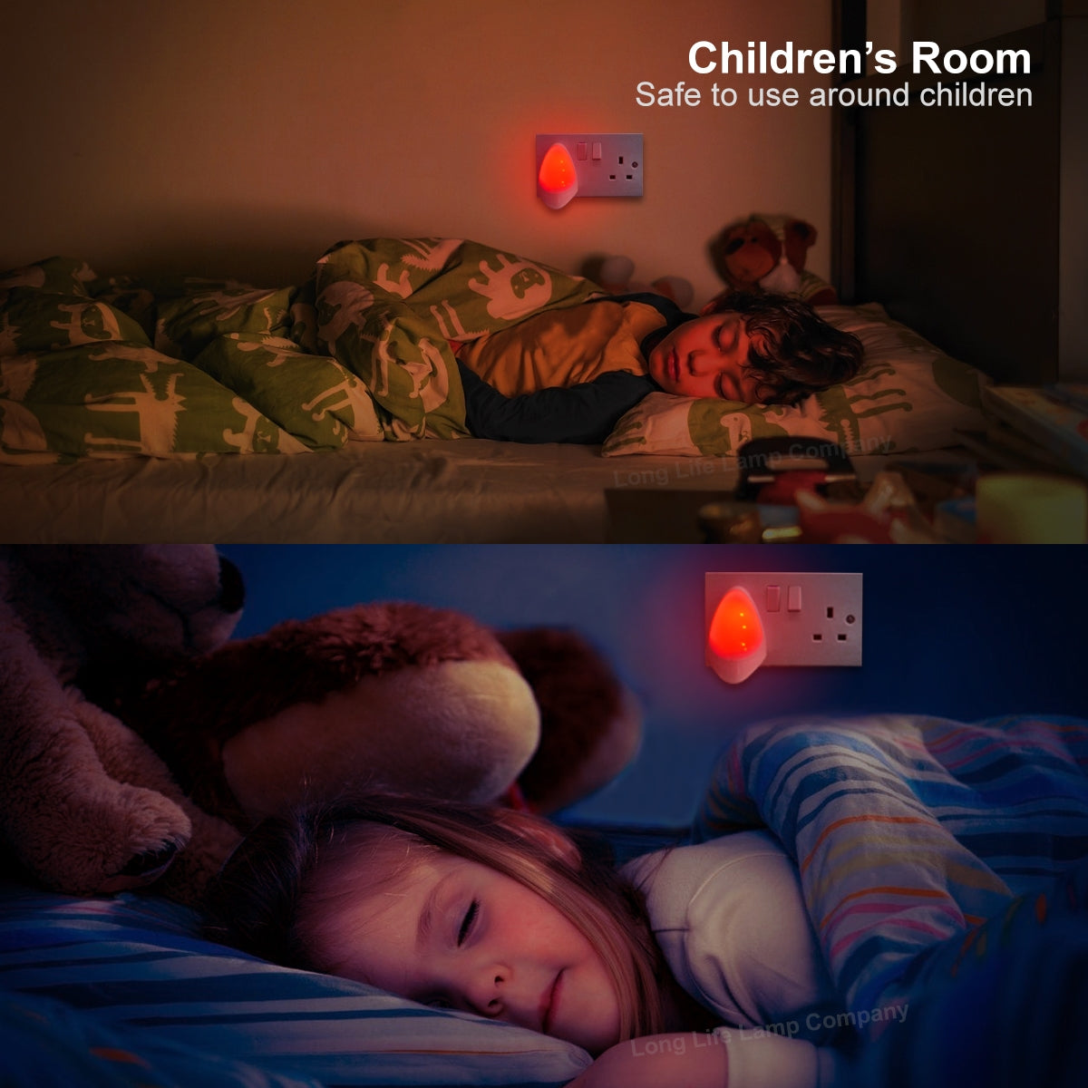 Automatic Red LED Night Light Plug In Energy Saving Dusk 2 Dawn - Free delivery on all orders