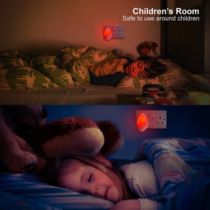 Automatic Red LED Night Light Plug In Energy Saving Dusk 2 Dawn - Free delivery on all orders