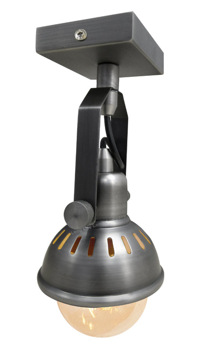 Vintage Ceiling Stainless Steel Pewter Finish Adjustable Swivel Spot Light