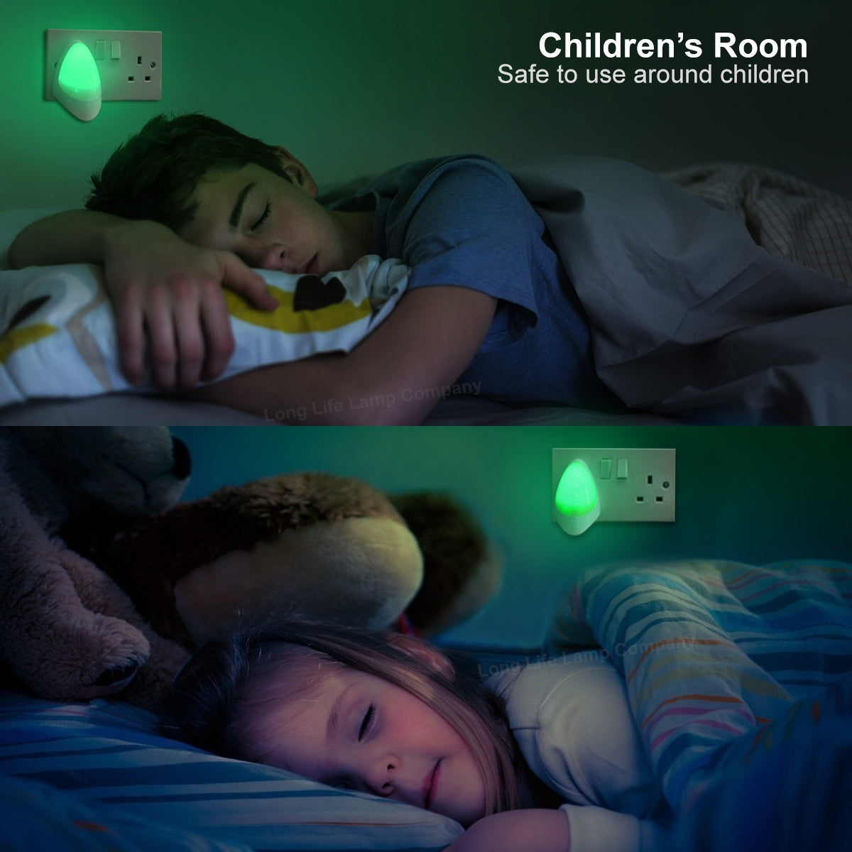 Automatic Green LED Night Light Plug In Energy Saving Dusk 2 Dawn - Free delivery on all orders